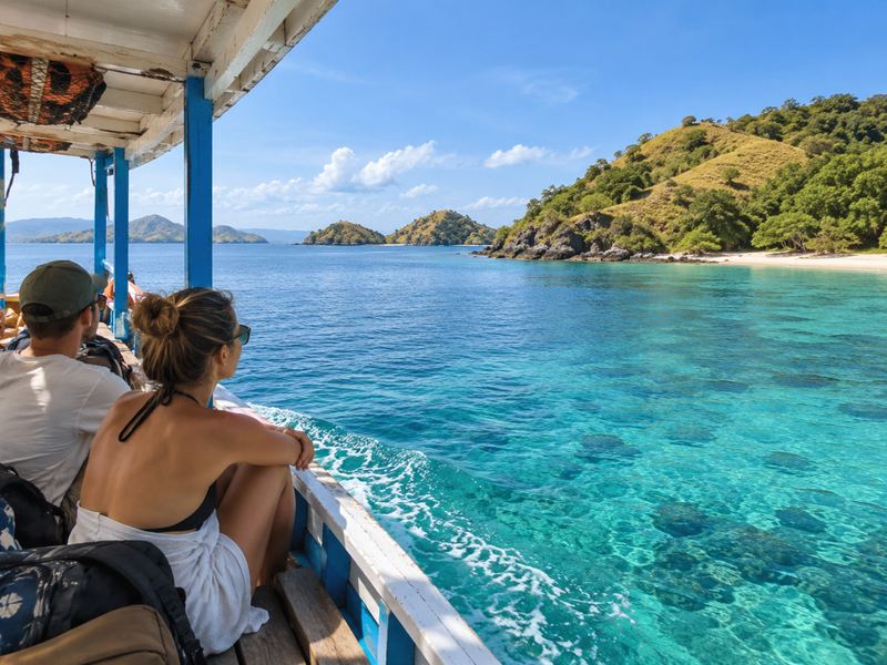 Saleh Bay island hopping boat in Sumbawa