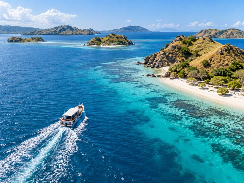 Sumbawa island hopping route near Saleh Bay