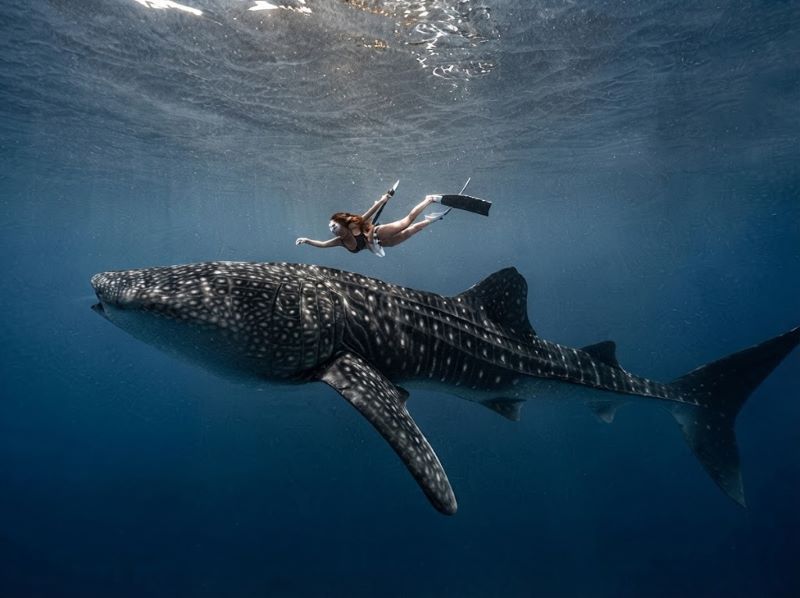 island hopping whale shark