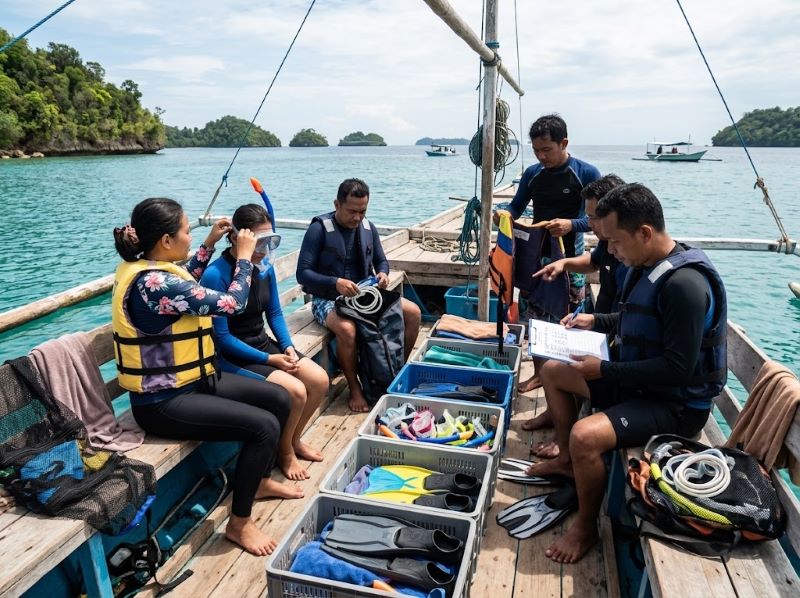 prepare snorkeling