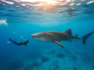 private snorkeling with whale sharks