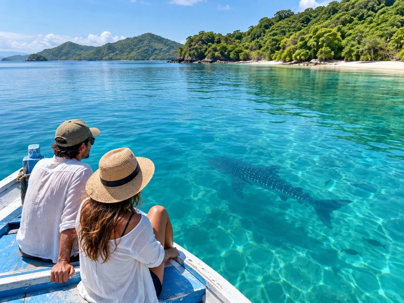 whale shark adventure in Saleh Bay Sumbawa